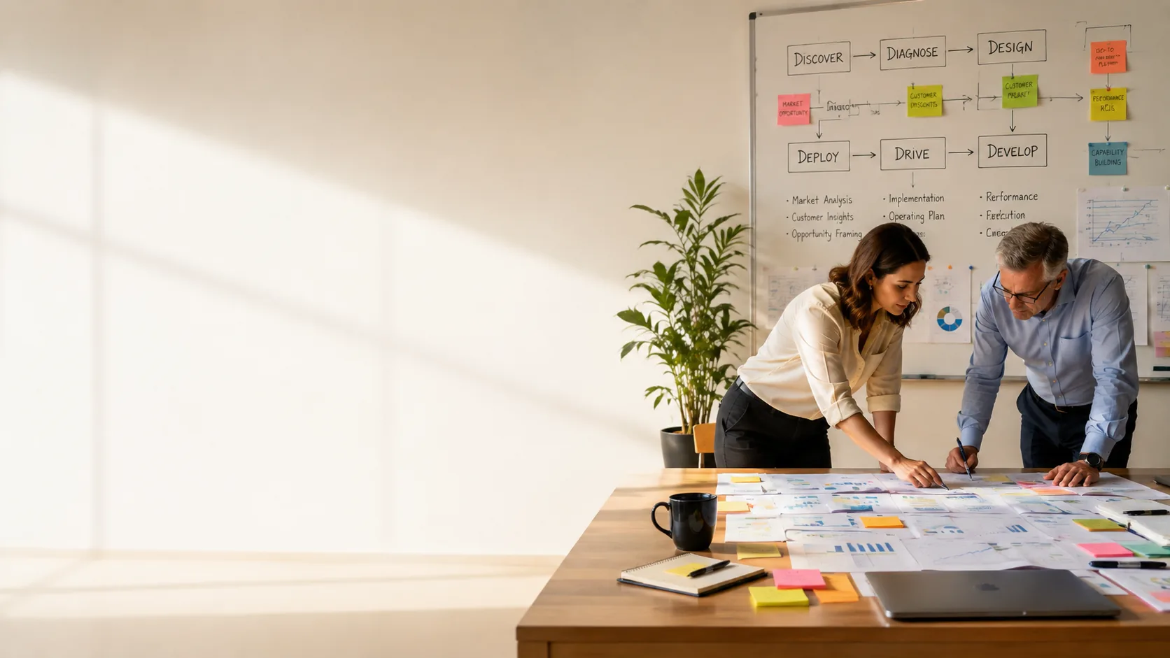 Executives turning a commercial method into structured planning work
